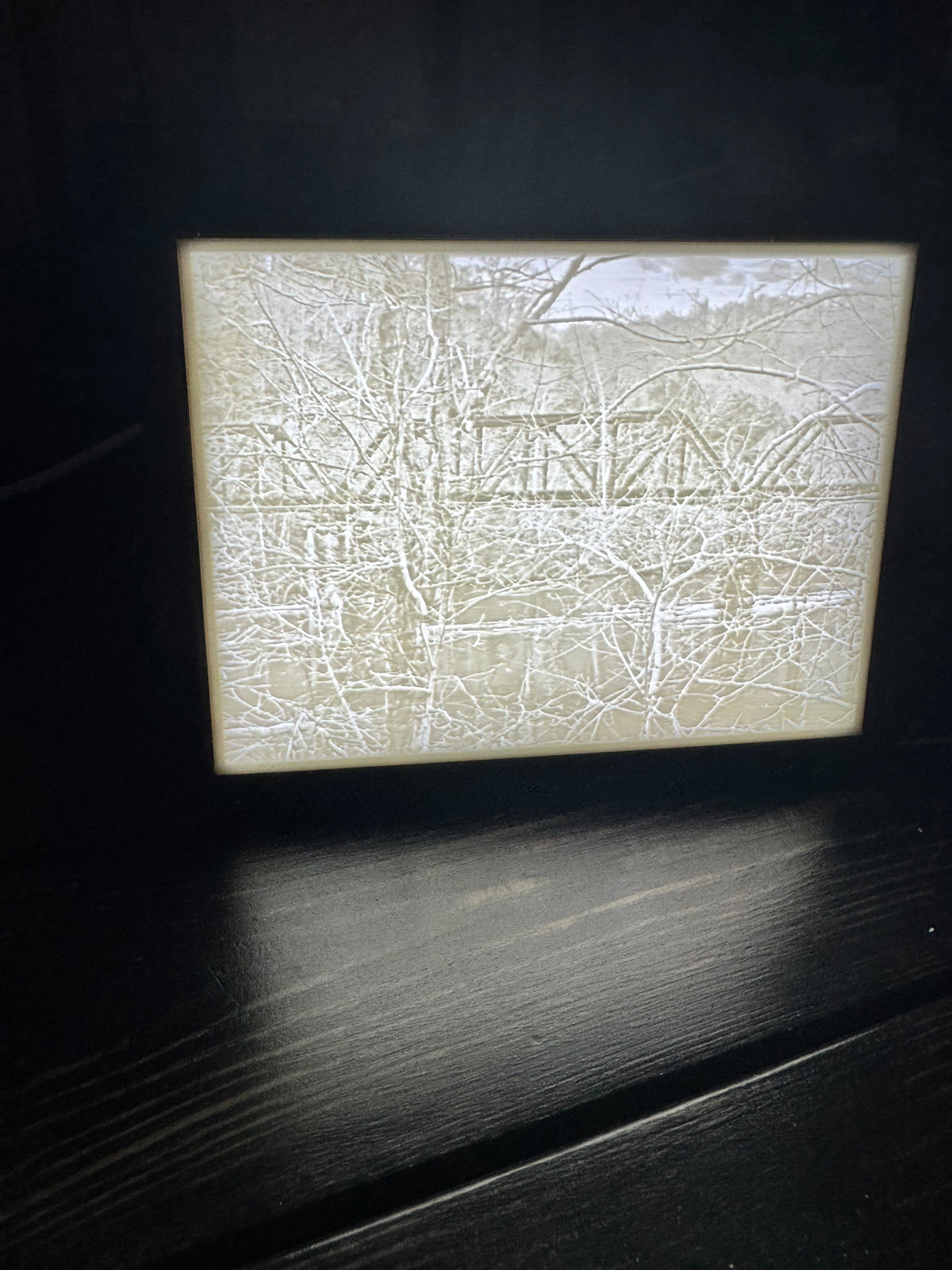 3d Printed Lithophane Box- Old Steel Bridge Smokey Mountains