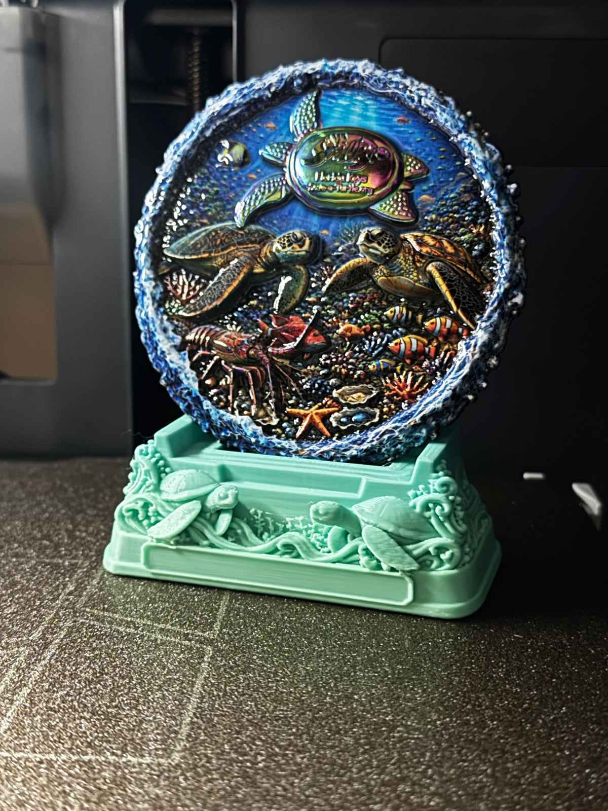 3d Printed Key west Turtle Coin Stand
